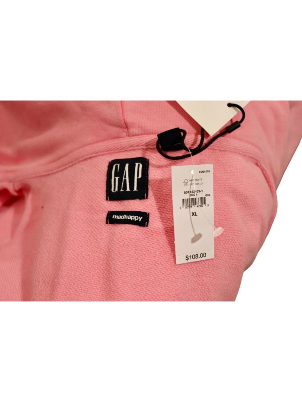 Gap X Madhappy Pink Zip-Up Hoodie XL Cotton Blend - Picture 5 of 6